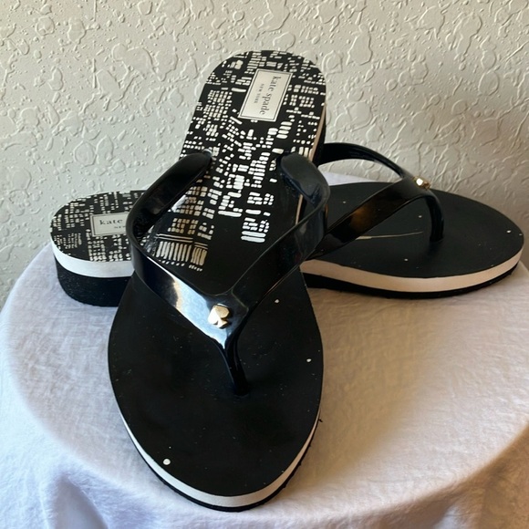 Kate Spade: MILI Black Flip Flops- 10 - Picture 1 of 16